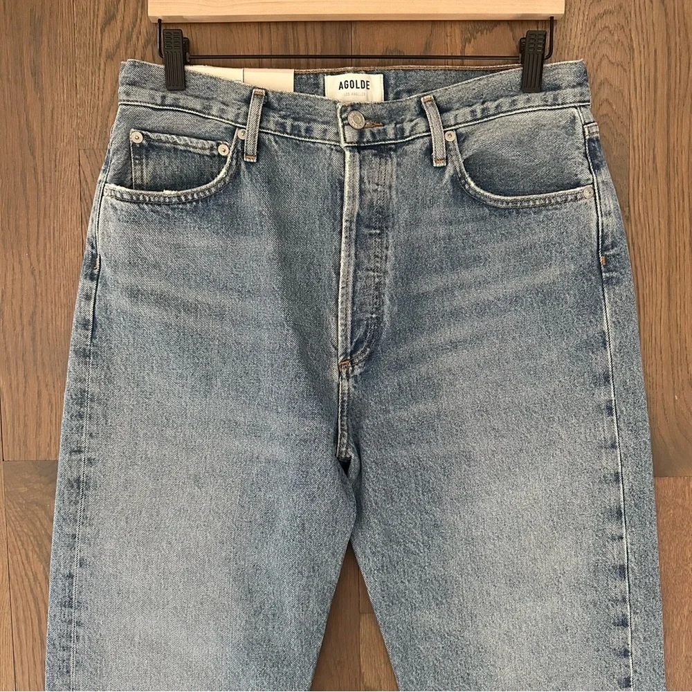 NWT Agolde 90s Pinch Waist High Rise Straight Jeans in Navigate Size 29 - Picture 6 of 11